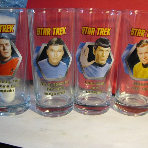 Star Trek collectors 4 Star Trek 10oz drinking glasses - Picture 7 of 13